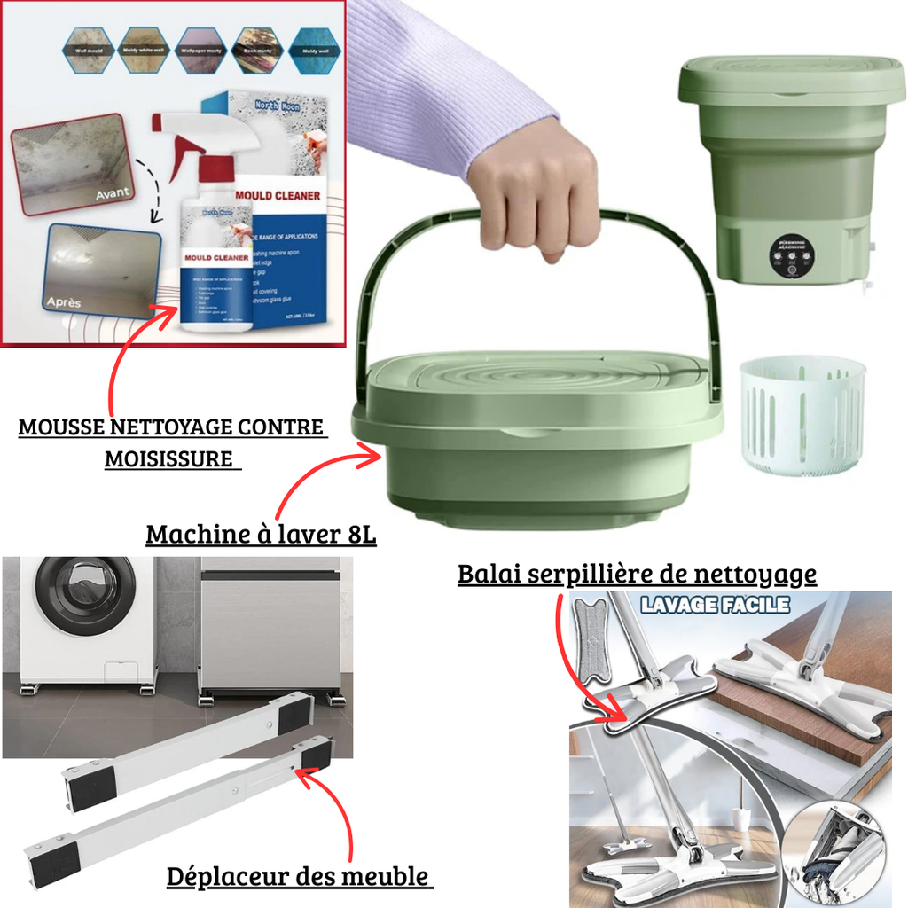 Pack Ménage Ultime 4-en-1 : Pour un Intérieur Impeccable Sans Effort !