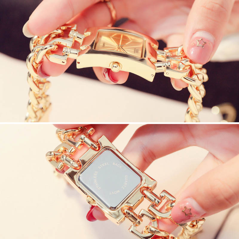 Montre Femme Luxe Dorée + Bracelet Élégant