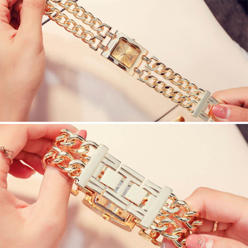 Montre Femme Luxe Dorée + Bracelet Élégant