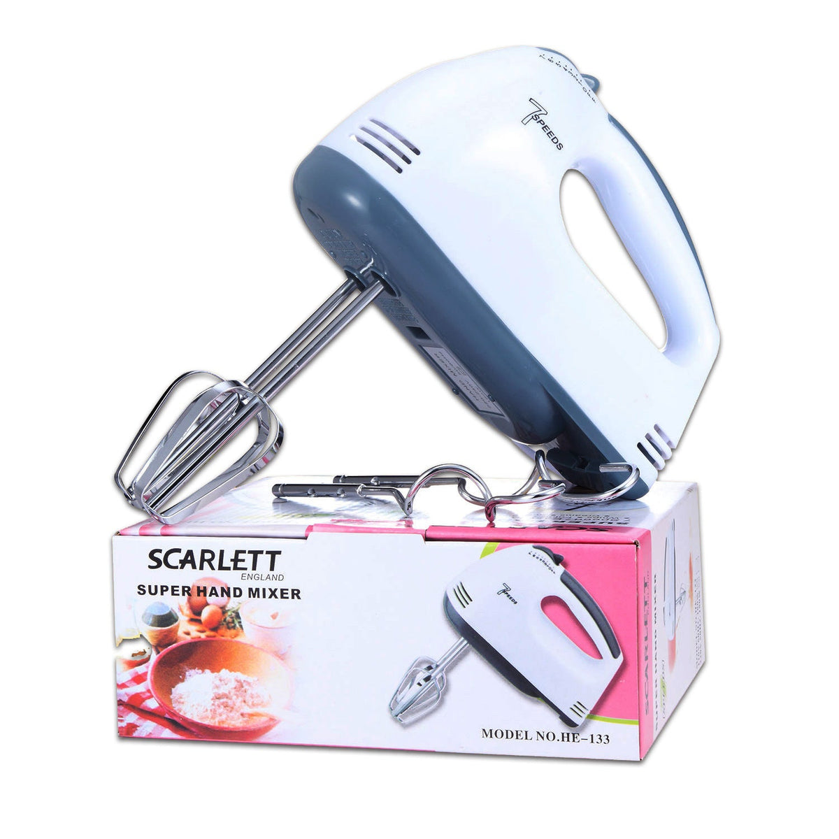 SCARLETT Super Batteur à Main 7 Vitesses