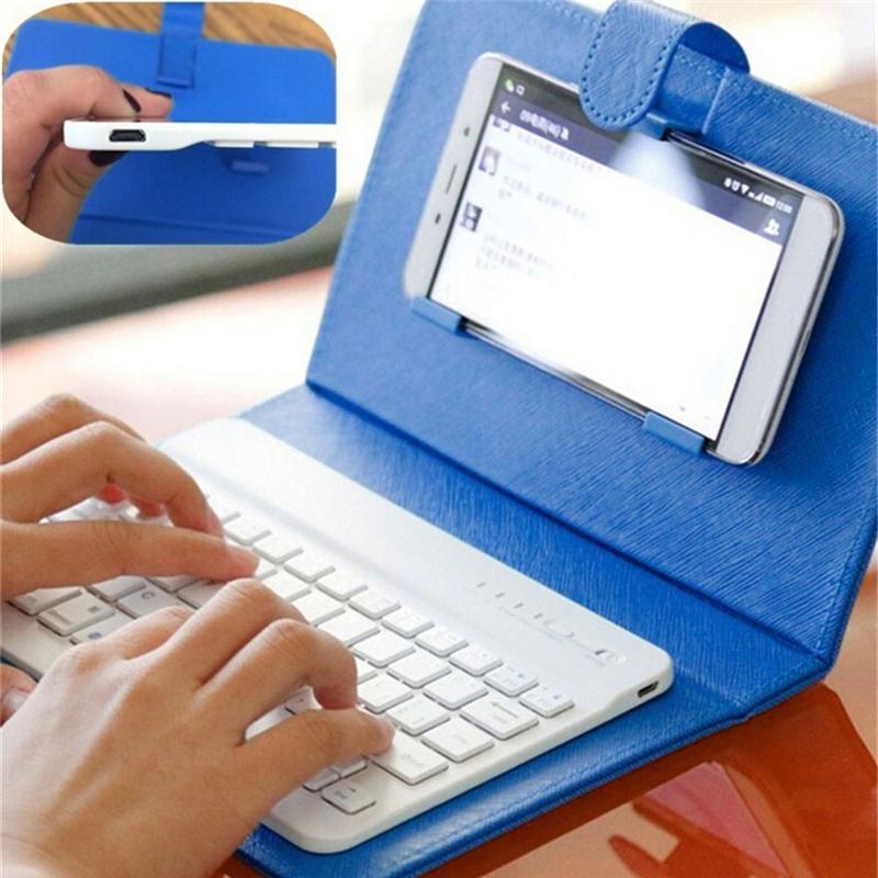 Mini sans Fil Bluetooth Clavier Portable Clavier avec Etui