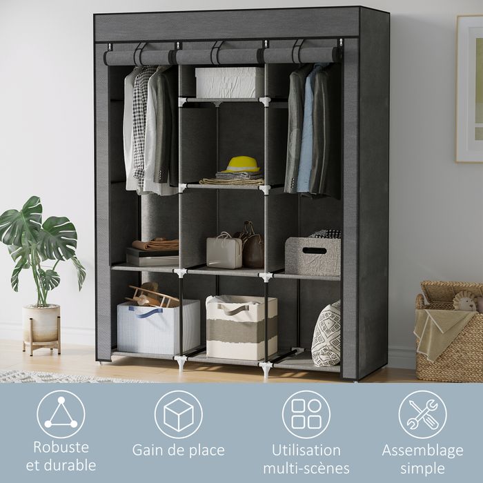 🔥BLACK FRIDAY🔥Armoire Penderie Multi-rangement