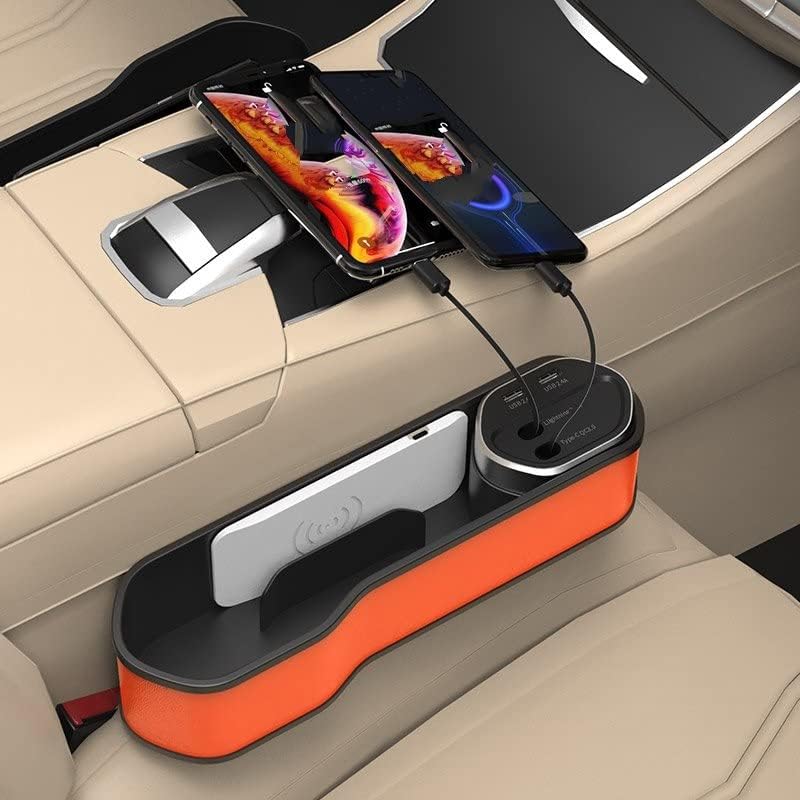Organisateur de Voiture Multifonction avec Chargeur Sans Fil et Ports USB