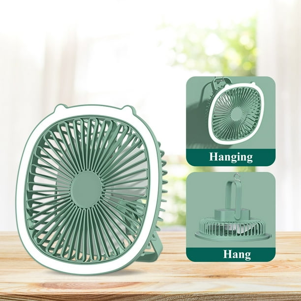 Mini ventilateur portable multifonction rechargeable avec éclairage LED