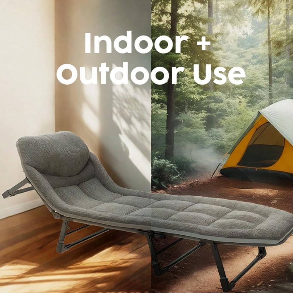 Lit pliant portable réglable (190*60cm)