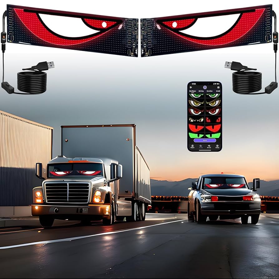 LED intelligent dynamique des yeux pour voiture