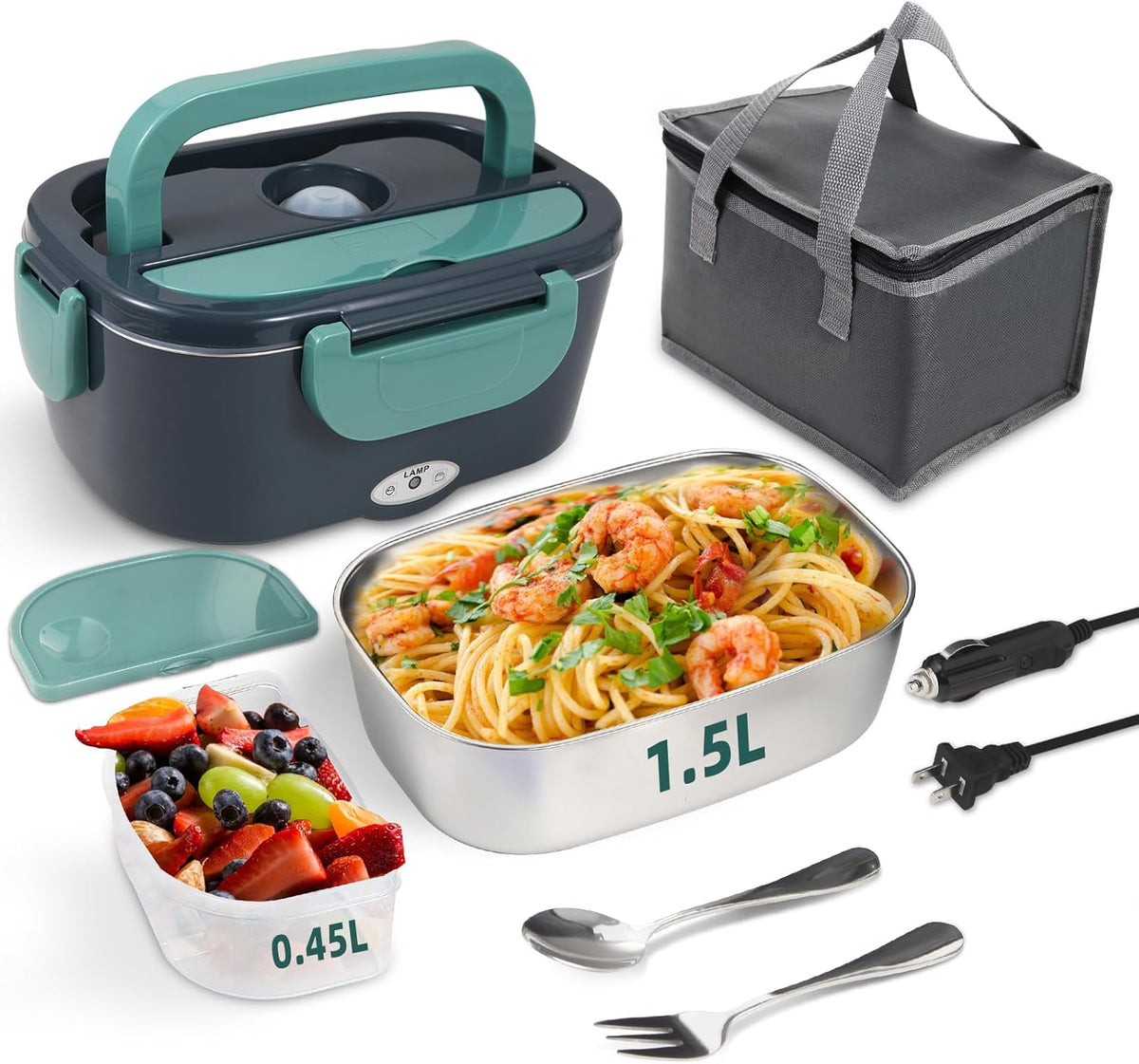 Lunch Box électrique portable en acier inoxydable 304