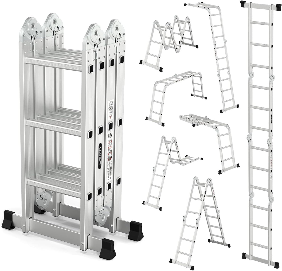 Échelle pliante multifonctionnelle 4 en 1