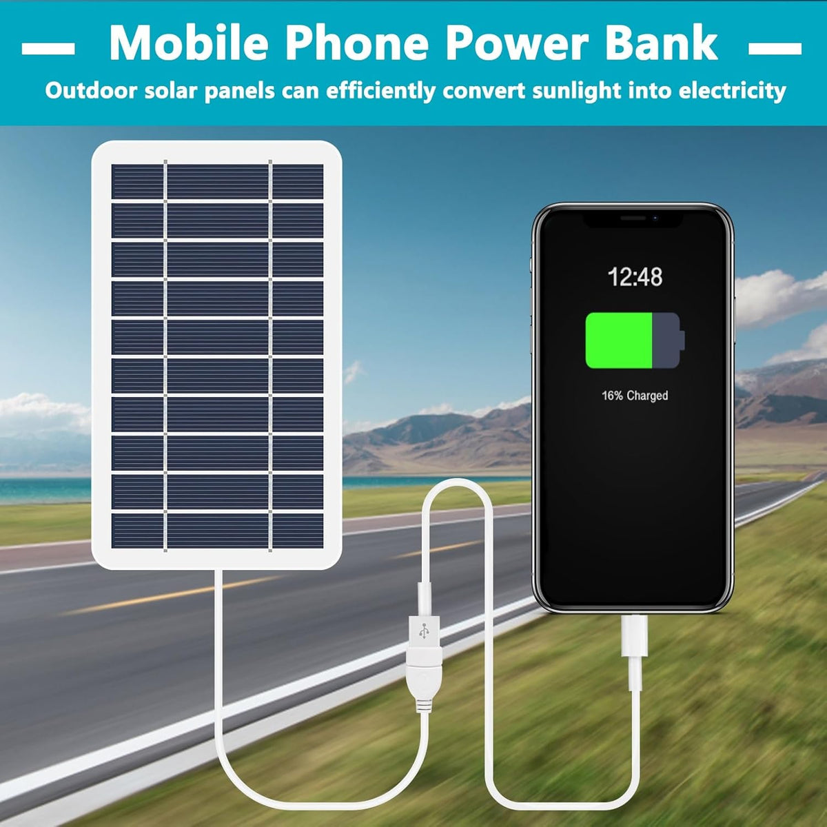 🔥BLACK FRIDAY🔥Panneau solaire USB portable