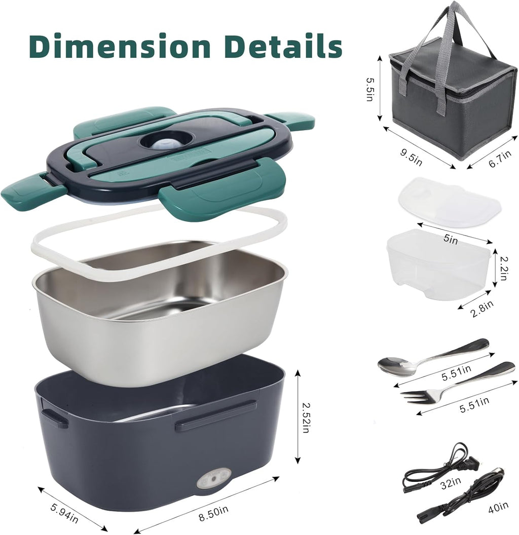 Lunch Box électrique portable en acier inoxydable 304