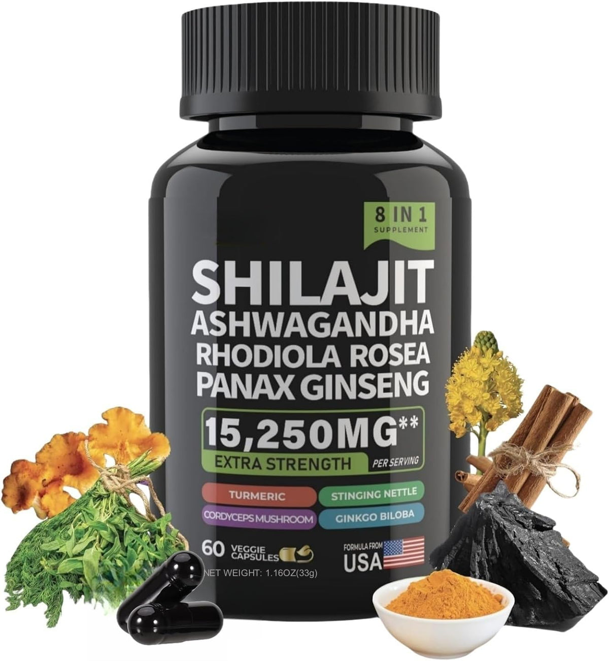 Gélules de Shilajit Ashwagandha