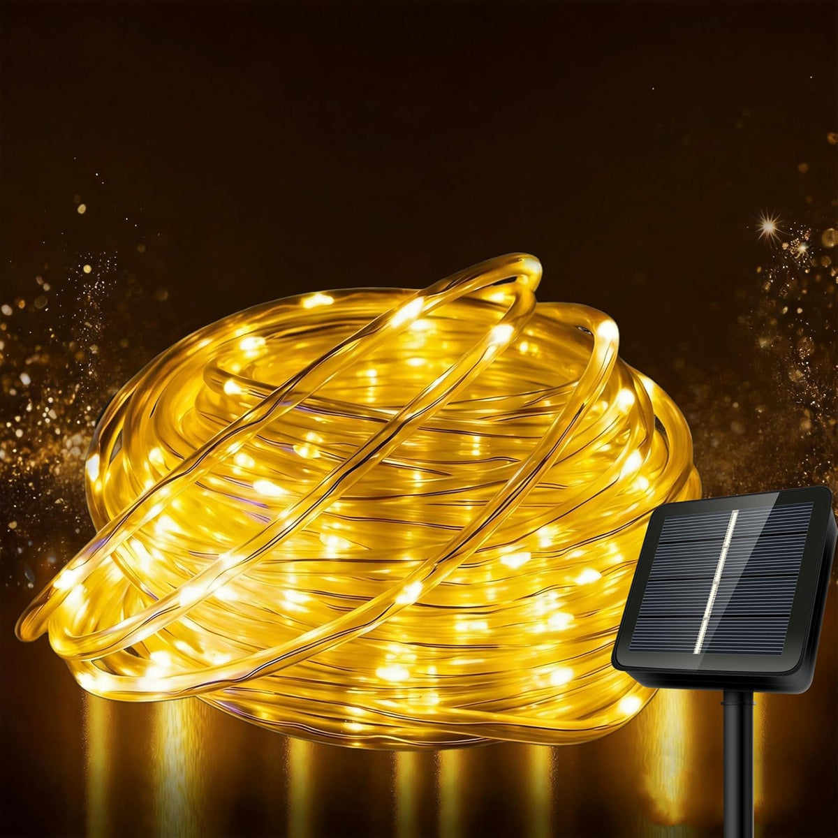 Guirlande LED lumineuse solaire d'extérieur 12 m