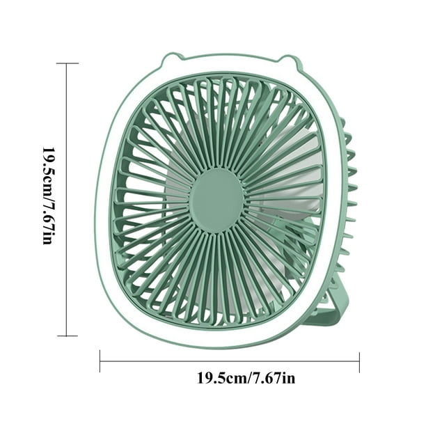 Mini ventilateur portable multifonction rechargeable avec éclairage LED