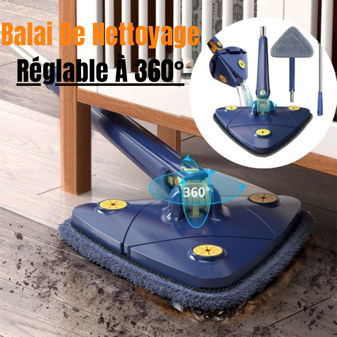 Balai de nettoyage réglable à 360 °