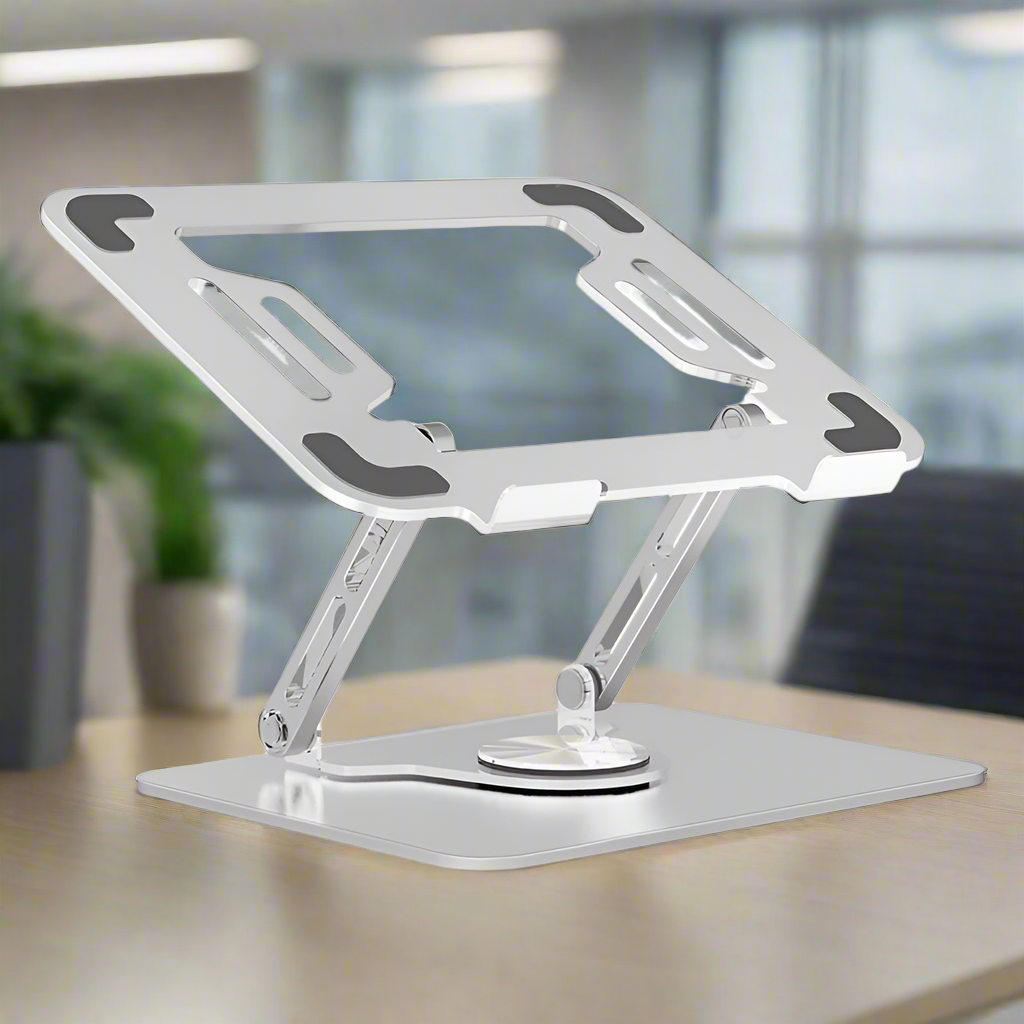 Support pour Ordinateur Portable en Aluminium Rotatif 360°