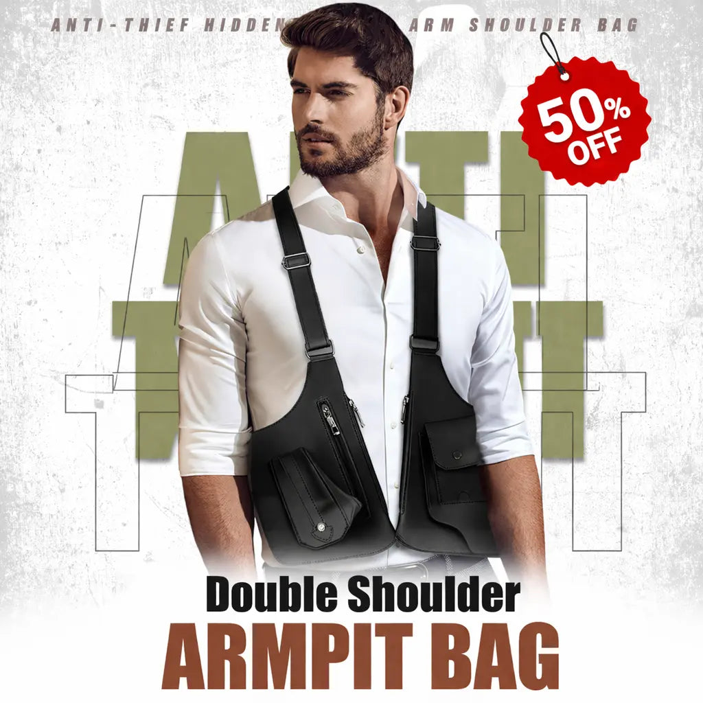 sac en cuir tactique anti-vol pour homme