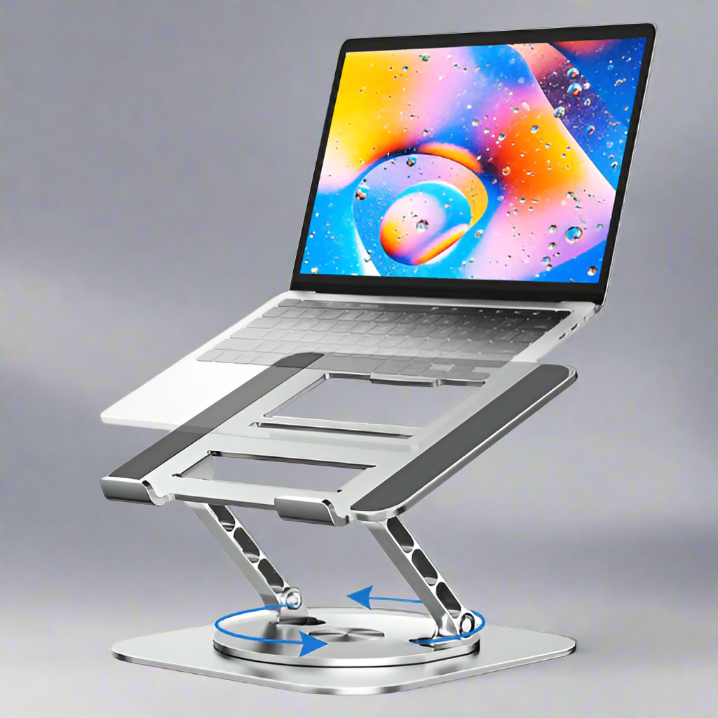 Support pour Ordinateur Portable en Aluminium Rotatif 360°