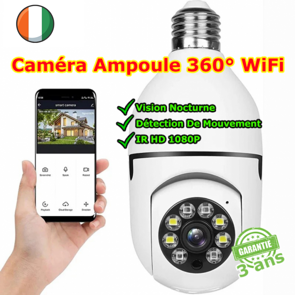 Caméra sans fil intelligente 360°