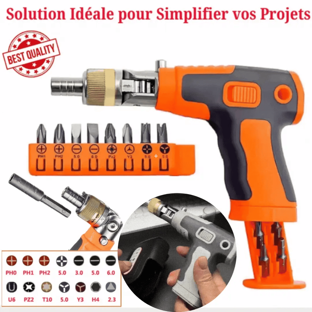 Tournevis Pistolet Multifonction 16 en 1