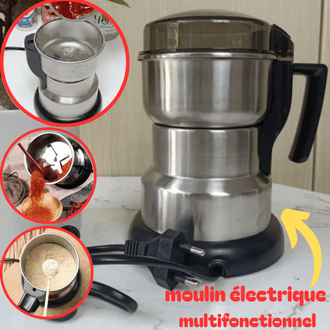🔥PROMO 48H🔥Moulin Électrique Multifonction en Acier Inoxydable