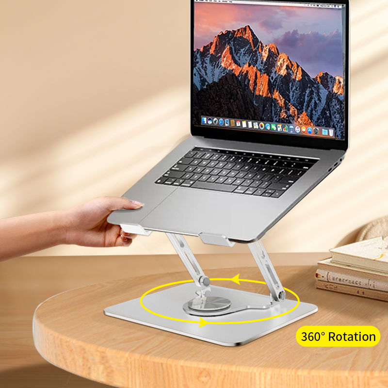 Support pour Ordinateur Portable en Aluminium Rotatif 360°