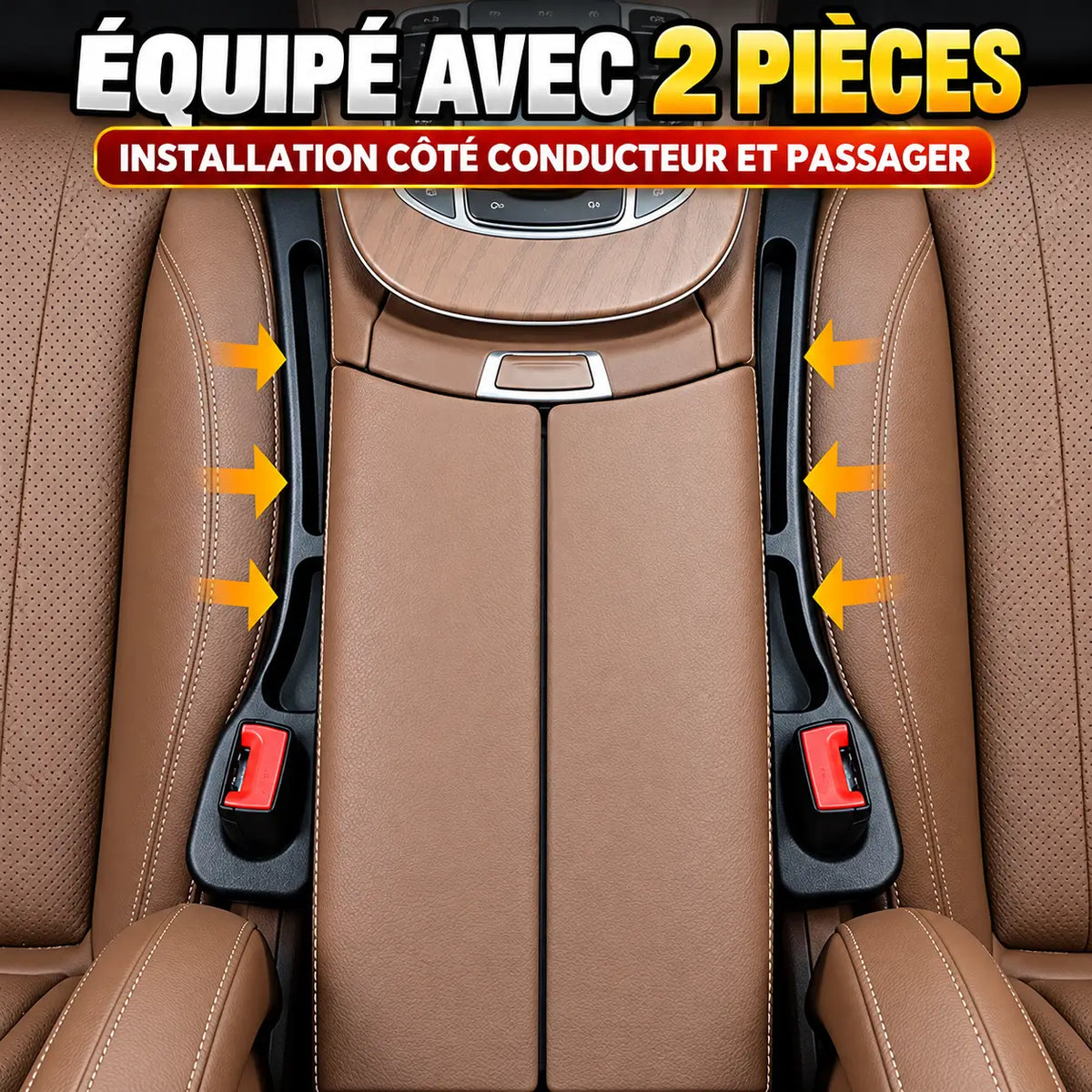 GapBlock PRO | Comble-espace pour siège de voiture ( 2 pièces)