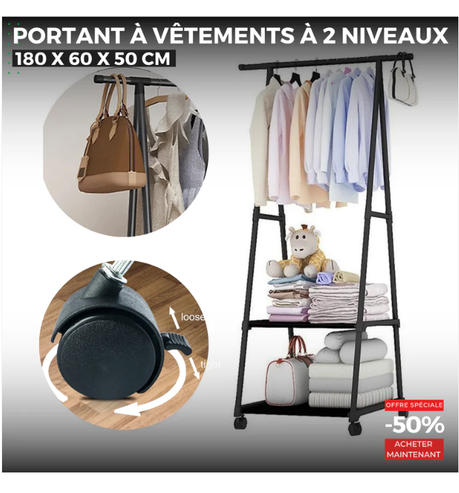 Support rangement multifonction avec roulettes