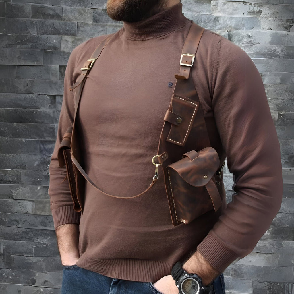 Sac à bandoulière antivol avec harnais d'épaule