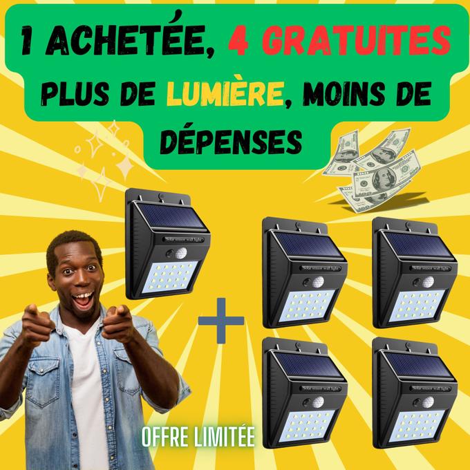 Lampe solaire 5 pcs Promotion juste Aujourd'hui
