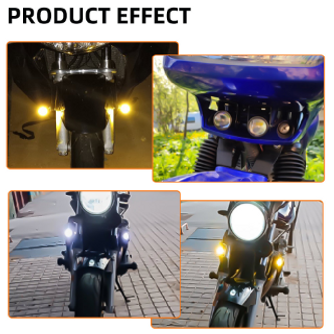 Pack de Deux Phares Puissants à LED pour Moto