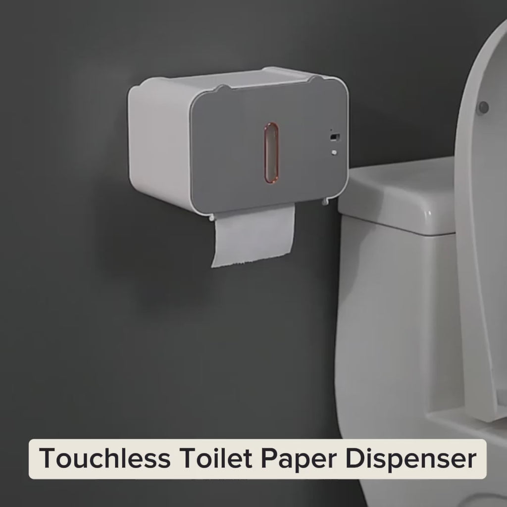 Distributeur de papier toilette à induction intelligent avec étagère - Solution de salle de bain automatique et murale