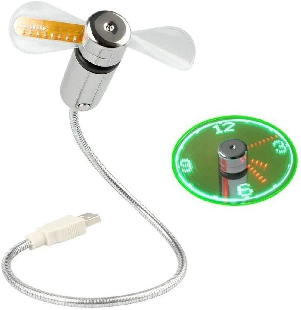 Mini ventilateur d'horloge USB FLEXIBLE