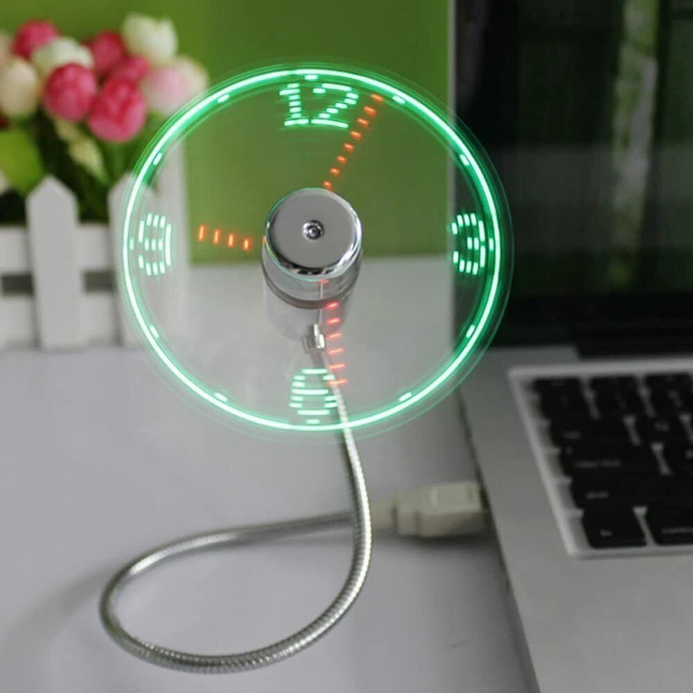 Mini ventilateur d'horloge USB FLEXIBLE